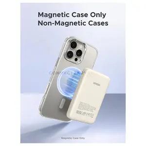 UGREEN 25919 PB561 10000mAh Magnetic Wireless Power Bank Black, 20W USB-C PD Fast Charging, 7.5W MagSafe Wireless Charging, 10N Magnetic Hold, Qi Certified, Li-Polymer Battery & Compact Portable Design for iPhone 12–17 Series