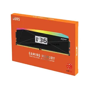 v-color Manta XFinity+ OLED DDR5 Black Edition 32GB (16GBx2) 6000MT/s CL28 ARGB Gaming Memory, Real-Time OLED Display, Dual-Channel Kit & Premium SK Hynix Memory ICs