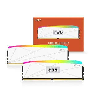 v-color Manta XFinity+ OLED DDR5 White Edition 32GB (16GBx2) 6000MT/s CL28 ARGB Gaming Memory, Real-Time OLED Display, Dual-Channel Kit & Premium SK Hynix Memory ICs