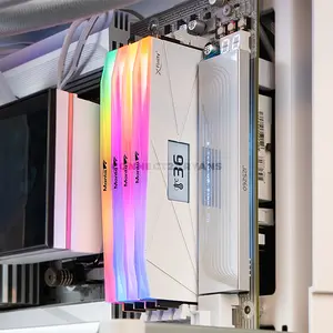 v-color Manta XFinity+ OLED DDR5 White Edition 32GB (16GBx2) 6000MT/s CL28 ARGB Gaming Memory, Real-Time OLED Display, Dual-Channel Kit & Premium SK Hynix Memory ICs