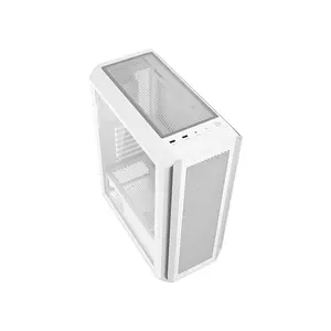 XPG VALOR AIR PLUS Compact Mid-Tower Chassis White, ATX Case, 4×120mm ARGB Fans, Tempered Glass, 360mm Radiator Support