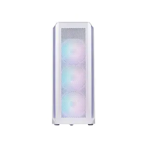 XPG VALOR AIR PLUS Compact Mid-Tower Chassis White, ATX Case, 4×120mm ARGB Fans, Tempered Glass, 360mm Radiator Support