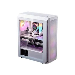 XPG VALOR AIR PLUS Compact Mid-Tower Chassis White, ATX Case, 4×120mm ARGB Fans, Tempered Glass, 360mm Radiator Support