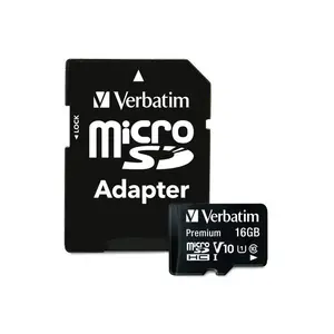Verbatim Premium microSDXC Memory Card with SD Adapter, UHS-I U1 V10 Class 10, Up to 100MB/s Read Speed, Waterproof Storage Card