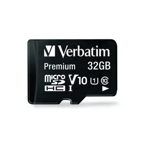 Verbatim Premium microSDXC Memory Card with SD Adapter, UHS-I U1 V10 Class 10, Up to 100MB/s Read Speed, Waterproof Storage Card