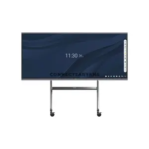ViewSonic VB-STND-009 Slim Mobile Trolley Cart for 55–105 Inch ViewBoard & Large Format Displays, 120kg Load Capacity, 1000×600mm VESA, Height Adjustable, 360° Lockable Wheels & Storage Tray
