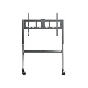 ViewSonic VB-STND-009 Slim Mobile Trolley Cart for 55–105 Inch ViewBoard & Large Format Displays, 120kg Load Capacity, 1000×600mm VESA, Height Adjustable, 360° Lockable Wheels & Storage Tray