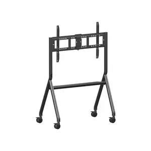ViewSonic VB-STND-009 Slim Mobile Trolley Cart for 55–105 Inch ViewBoard & Large Format Displays, 120kg Load Capacity, 1000×600mm VESA, Height Adjustable, 360° Lockable Wheels & Storage Tray