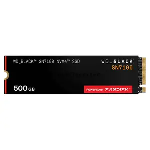 WD_BLACK SN7100 500GB NVMe M.2 Internal Gaming SSD, PCIe Gen4 x4 NVMe, Up to 6800MB/s Read & 5800MB/s Write, TLC 3D NAND, 760K Read / 1200K Write IOPS, DRAM-Less Design, M.2 2280, 300TBW Endurance, WDS500G4X0E-00CJA0