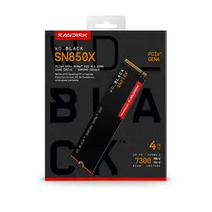 WD Black SN850X 4TB M.2 NVMe SSD, PCIe Gen4 x4 Interface, Up to 7300MB/s Read Speed, Up to 6600MB/s Write Speed, M.2 2280 Form Factor, High-Performance Gaming and Professional Storage Drive