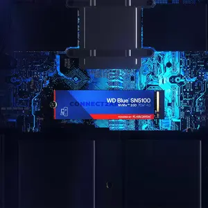 WD Blue SN5100 1TB M.2 2280 PCIe Gen 4.0 x4 NVMe SSD, Up to 7100MB/s Read & 6700MB/s Write Speed, SANDISK 3D CBA NAND, nCache 4.0 Technology, 1,000,000 IOPS, 600TBW Endurance Internal Solid State Drive