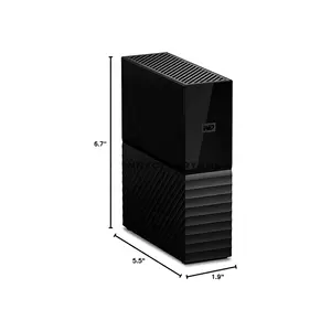 WD My Book Desktop External Hard Drive 8TB, USB 3.2 Gen 1, Password Protection with 256-bit AES Hardware Encryption, Automatic Backup, exFAT, Windows & macOS Compatible