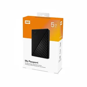 Western Digital My Passport 5TB Portable External Hard Drive, USB 3.2 High-Speed Interface, Compact Portable Design, Reliable Storage Solution for Backup and Everyday Data Storage