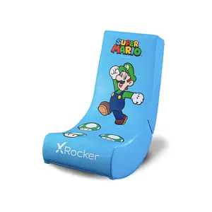 X Rocker Nintendo Allstar Luigi Video Rocker Chair, Foldable Gaming Floor Chair, Official Nintendo Edition, Comfortable Console Gaming Seating Solution