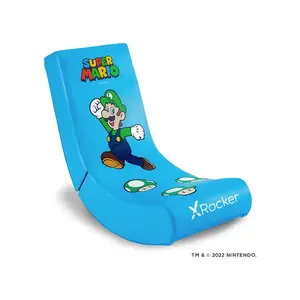 X Rocker Nintendo Allstar Luigi Video Rocker Chair, Foldable Gaming Floor Chair, Official Nintendo Edition, Comfortable Console Gaming Seating Solution