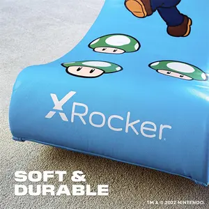 X Rocker Nintendo Allstar Luigi Video Rocker Chair, Foldable Gaming Floor Chair, Official Nintendo Edition, Comfortable Console Gaming Seating Solution