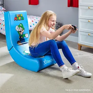X Rocker Nintendo Allstar Luigi Video Rocker Chair, Foldable Gaming Floor Chair, Official Nintendo Edition, Comfortable Console Gaming Seating Solution