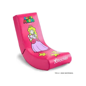 X Rocker Nintendo Allstar Princess Peach edition Video Rocker Chair, Foldable Gaming Floor Chair, Comfortable Console Gaming Seating Solution