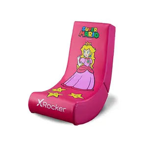 X Rocker Nintendo Allstar Princess Peach edition Video Rocker Chair, Foldable Gaming Floor Chair, Comfortable Console Gaming Seating Solution