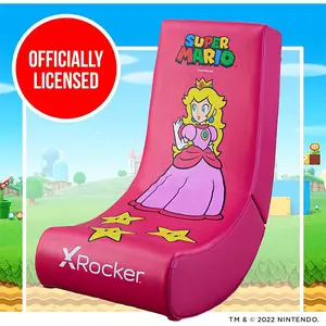 X Rocker Nintendo Allstar Princess Peach edition Video Rocker Chair, Foldable Gaming Floor Chair, Comfortable Console Gaming Seating Solution