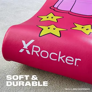 X Rocker Nintendo Allstar Princess Peach edition Video Rocker Chair, Foldable Gaming Floor Chair, Comfortable Console Gaming Seating Solution