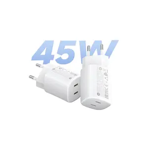 Xiaomi MI Power Adp 45W GaN Charging Power Adapter Dual Port BHR087OEU, 45W USB-C + USB-A Fast Wall Charger with GaN Technology & Multi-Layer Safety Protection