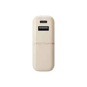 Xiaomi Power Bank 10000mAh 33W with Integrated Cable Tan Color BHR9333GL, 33W Fast Charging Portable Power Bank, Built-in Charging Cable, Compact Travel Power Bank