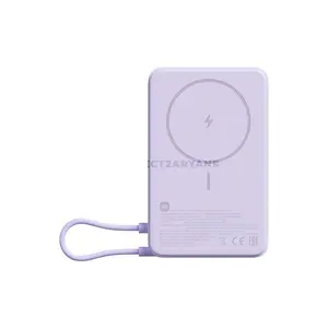 Xiaomi Magnetic Power Bank 10000 with Built-in Stand WPB1007Z, 10000mAh Magnetic Wireless Power Bank, 33W Fast Charging, 15W Wireless Charging, Integrated USB-C Cable, Digital Display