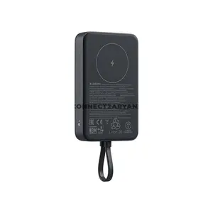 Xiaomi Power Bank 33W Magnetic 10000mAh BHR9832GL Black WPB1007MI, Magnetic Wireless Power Bank, 33W Fast Charging Portable Charger, Integrated Charging Cable