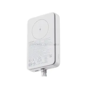 Xiaomi Power Bank 33W Magnetic 10000mAh BHR9822GL White WPB1007MI, Magnetic Wireless Power Bank, 33W Fast Charging Portable Charger, Integrated Charging Cable