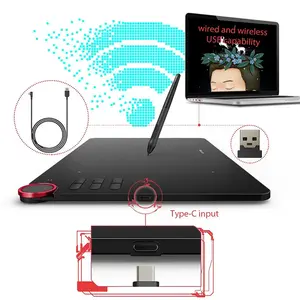 XP-PEN Deco 03 Wireless Graphics Drawing Tablet, 10 × 5.62 Inch Active Area, 8192 Pressure Levels, 2.4GHz Wireless, USB Type-C, Battery-Free Stylus