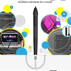 XP-Pen P05 Battery-Free Stylus Pen with Pen Holder, Passive Digital Drawing Technology, Battery-Free Operation Design, Precision Input Device, Graphics Tablet Replacement Stylus Accessory