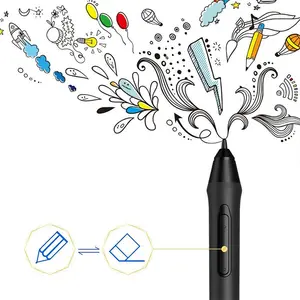 XP-Pen P05 Battery-Free Stylus Pen with Pen Holder, Passive Digital Drawing Technology, Battery-Free Operation Design, Precision Input Device, Graphics Tablet Replacement Stylus Accessory