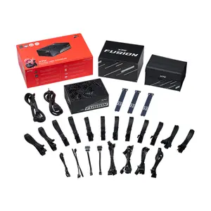 XPG FUSION 1600T Gaming Power Supply, 1600W Output Capacity, 80 PLUS Titanium Certified Efficiency, ATX 3.0 and PCIe 5.0 Ready, Fully Modular Cable Design, 135mm Fluid Dynamic Bearing Fan