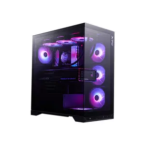 XPG INVADER X BTF Mid-Tower Gaming Case Black Edition, ATX Back-Connect Compatible Chassis, 5×120mm ARGB Fans, Tempered Glass Design, 360mm Radiator Support Gaming Case
