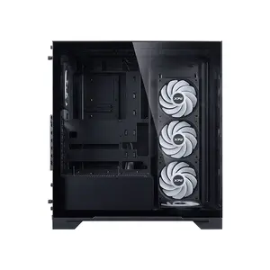 XPG INVADER X BTF Mid-Tower Gaming Case Black Edition, ATX Back-Connect Compatible Chassis, 5×120mm ARGB Fans, Tempered Glass Design, 360mm Radiator Support Gaming Case