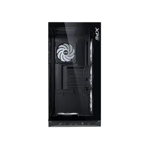 XPG INVADER X BTF Mid-Tower Gaming Case Black Edition, ATX Back-Connect Compatible Chassis, 5×120mm ARGB Fans, Tempered Glass Design, 360mm Radiator Support Gaming Case