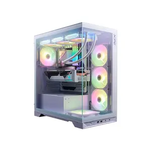 XPG INVADER X BTF Mid-Tower Gaming Case White Edition, ATX Back-Connect Compatible Chassis, 5×120mm ARGB Fans, Tempered Glass Design, 360mm Radiator Support Gaming Case
