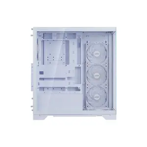 XPG INVADER X BTF Mid-Tower Gaming Case White Edition, ATX Back-Connect Compatible Chassis, 5×120mm ARGB Fans, Tempered Glass Design, 360mm Radiator Support Gaming Case