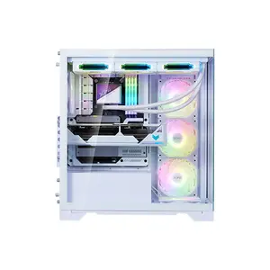 XPG INVADER X BTF Mid-Tower Gaming Case White Edition, ATX Back-Connect Compatible Chassis, 5×120mm ARGB Fans, Tempered Glass Design, 360mm Radiator Support Gaming Case