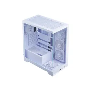 XPG INVADER X BTF Mid-Tower Gaming Case White Edition, ATX Back-Connect Compatible Chassis, 5×120mm ARGB Fans, Tempered Glass Design, 360mm Radiator Support Gaming Case