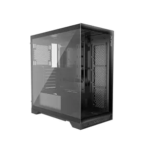 XPG INVADER X Mid-Tower Gaming Case Black Edition, ATX Chassis with Tempered Glass Panels, 5×120mm ARGB Pre-Installed Fans, 360mm Radiator Support, High Airflow Premium Gaming Case