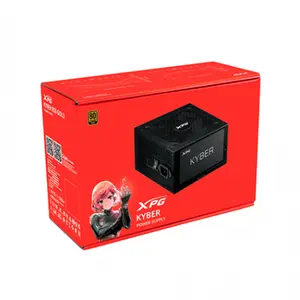 XPG KYBER 650W Gold Gaming Power Supply, 80 PLUS Gold Certified Efficiency, ATX 2.4 Standard, Non-Modular Cable Design, 120mm Fluid Dynamic Bearing Fan, Reliable Gaming PSU