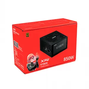 XPG KYBER 850W Gaming Power Supply, 80 PLUS Gold Certified Efficiency, ATX 3.1 Ready Design, Non-Modular Cable Configuration, 120mm Fluid Dynamic Bearing Fan, Reliable Gaming PSU