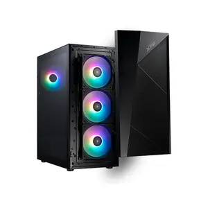 XPG LANDER 500 Mid-Tower Chassis Black, ATX Case, 4×120mm ARGB Fans, Tempered Glass, 360mm Radiator Support