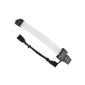 XPG PRIME ARGB PSU Extension Cable, Addressable RGB Lighting, 300mm Premium Braided Design, VGA 8-Pin (6+2) Connector, Custom PC Cable Extension for Gaming Builds