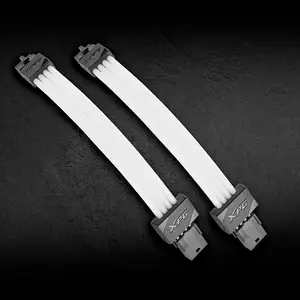 XPG PRIME ARGB PSU Extension Cable, Addressable RGB Lighting, 300mm Premium Braided Design, VGA 8-Pin (6+2) Connector, Custom PC Cable Extension for Gaming Builds