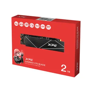 XPG GAMMIX S70 Blade 2TB M.2 NVMe SSD, PCIe Gen4 x4 Interface, Up to 7400MB/s Read Speed, 6800MB/s Write Speed, PS5 Compatible High-Speed Gaming and Creator SSD