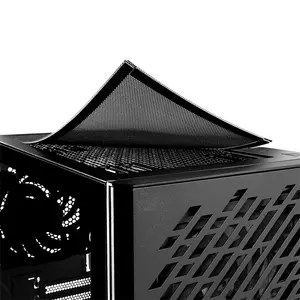 XPG VALOR AIR Compact Mid-Tower Gaming Case Black Edition, ATX Chassis with Tempered Glass Side Panel, 4×120mm Pre-Installed Fans, 360mm Radiator Support, High Airflow PC Case