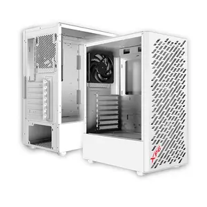 XPG VALOR AIR Compact Mid-Tower Chassis White, ATX Case, 4×120mm Fans, Tempered Glass, 360mm Radiator Support